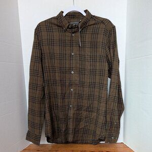 French Connection NWT plaid small men's button down shirt
